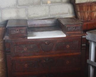 VINTAGE MARBLE TOP DRESSER