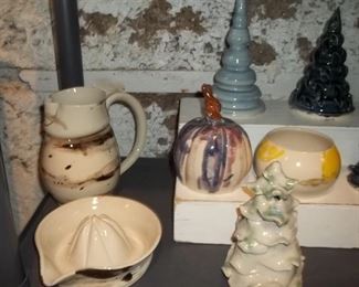 pottery pitchers, juicers