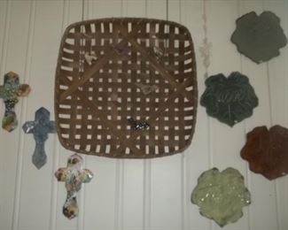 beautiful cross and fall clay wall art