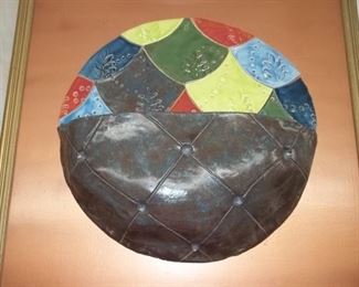 framed pottery wall planter