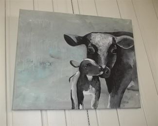 Momma and calf painting
