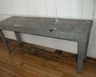 metal bench or table