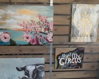 original art and two rolling displays