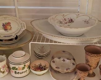antique Austrian trays, plates and platters