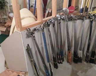 Lots of Golf items and golf clubs