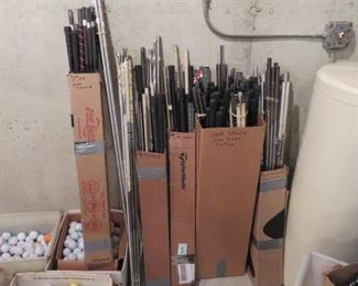 Lots of Golf items and golf clubs