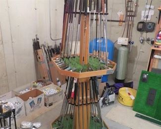 Lots of Golf items and golf clubs