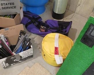 Lots of Golf items and golf clubs