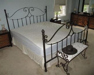King size bed and bench