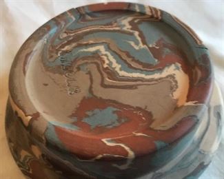 Bottom of Niloak swirl ashtray