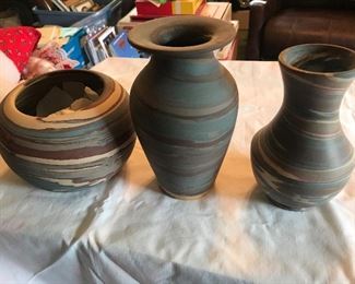 3 pieces of Niloak Swirl