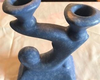 Niloak Blue  - abstract candle holder