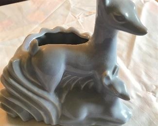 Niloak Gray planter/vase - deer