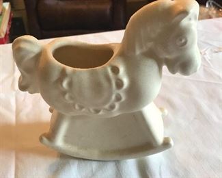 Niloak Off White planter/vase - Rocking horse