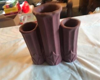 3 row Niloak  Dark pink/magenta planter/vase