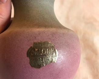 Niloak vase with original gold sticker