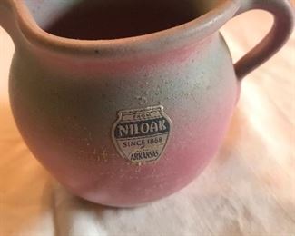 Niloak pitcher with original gold sticker