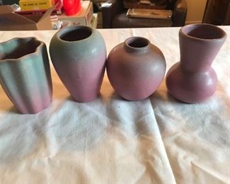 Niloak small vases - 4 total 