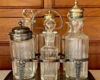 Item 1:  Antique 6-piece Cruet: $50