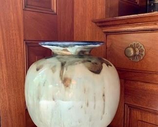 Item 6:  Large, Marked - Vintage Japanese Studio Pottery Vase - 9.5": $195