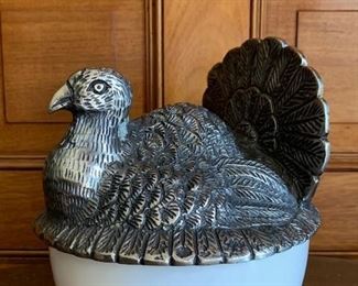 Item 10:  Pottery Barn Lidded Turkey - 8":  $22