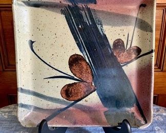 Item 22:  Signed pottery dish - 10":  $22.00