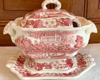 Item 404:  Vintage  Masons Vista Bedford Soup Tureen:  $115