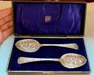 Item 350:  Boxed set of Antique Berry Spoons:  $65