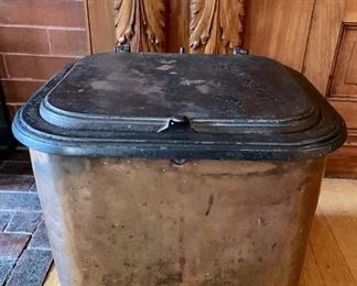 Item 206:  Antique Fireplace ash holder - 14"l x 12"w x 12.5"h:  $75.00