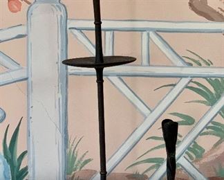 Item 94:  (3) Hand hammered candlesticks: $28.00 for lot - tall one is Dansk and we have some candles for this stick                                                                                                       Tallest - 14"