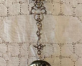 Item 96:  German Sterling Silver ship spoon - 12.75": $165