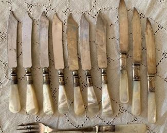 Item 101:  Mother of pearl knife set by Bridgeport Knife Co.:  $24.00