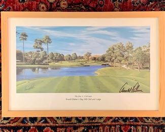 Item 119:  Arnold Palmer autographed "The Par 3, 17th Hole" - 17" x 11":  $295