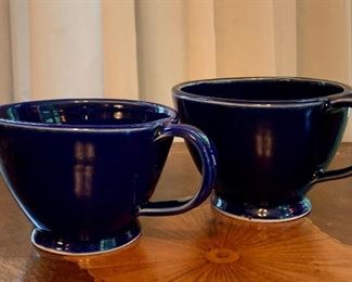 Item 211:  (2) Jennifer Lyons cobalt blue pottery mugs: $20