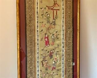 Item 149:  Silk embroidery - 12" x 27.5":  $135.00