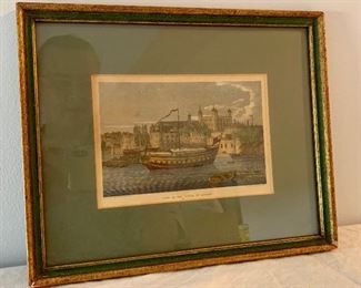 Item 159:  Color engraving of "View of the Tower of London" - 11.25" x 9.25":  $65