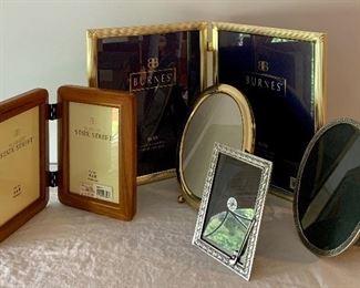 Item 355:  Lot of Frames (with one wood hinged and one brass Burnes hinged): $18