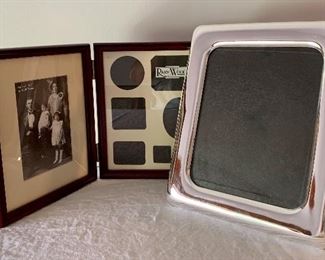 Item 356:  Lot of 2 Frames (collage hinged frame and silver square): $12