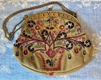 Item 249:  Antique Embroidery Bag:  $75.00