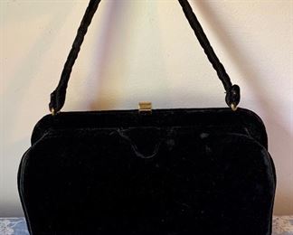 Item 250: Vintage  Black velvet bag:  $45.00