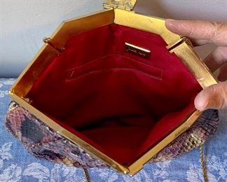 Details- beautiful red satin interior