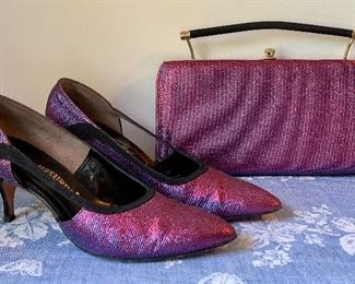 Item 421:  So Unmistakably Johansen- matching evening bag & shoes:  $65.00