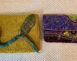 Item 432:  One felted and one sequin cosmetic bag: $18.00 