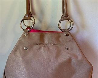 Item 433:  Taupe colored Un Apres Midi De Chien Paris bag:  $50.00
