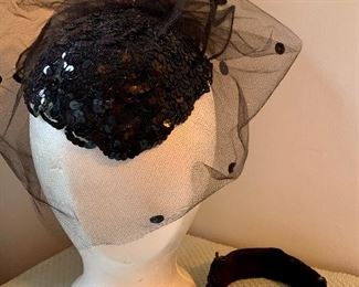 Item 437:  Fascinator & beaded headband:  $26.00