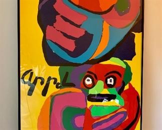 Item 199:  Karel Appel, 22 September-23 October, 1971 Framed Exhibition Poster from the London Arts Gallery- nicely framed: - 19.5" x 30.5":  $95