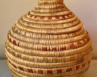 Item 192:  Alaskan woven basket from Hooper Bay Region - 9":  $125