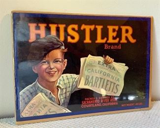 Item 186:  Unframed Hustler Brand advertising - 11" x 8":  $15