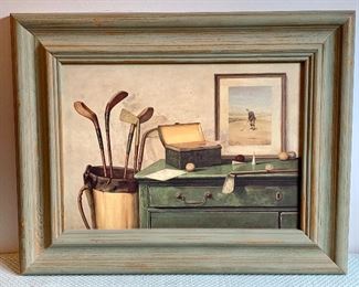 Item 195:  Golf print - 18.5" x 14.5": $45.00