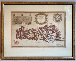 Item 155:  "Plan of Limestreet Ward" nicely framed- 19.5" x 15.25":  $125